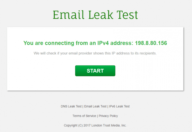 email leak test starting